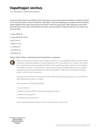 Handout on the Savior’s atonement