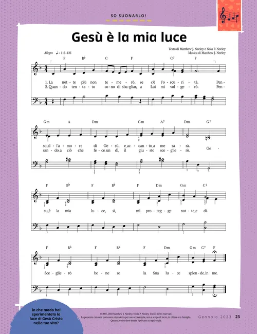 PDF dello spartito musicale