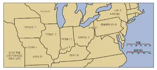 미국 북동부 지도