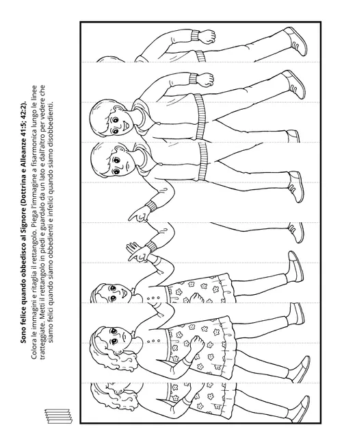 pagina delle attività: sono felice quando obbedisco a Dio