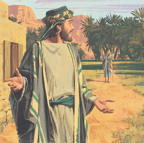 man seeing his son coming home