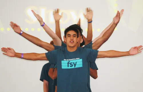 youth performing in a variety show