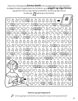 Emma Smith Gathered Hymns coloring page