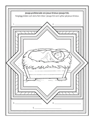 aktivitetssida: Jesaja profeterade om Jesus Kristus