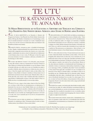 Te Utu: Te Katanoata nakon te Aonaaba