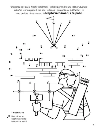 Nephi Built a Boat coloring page