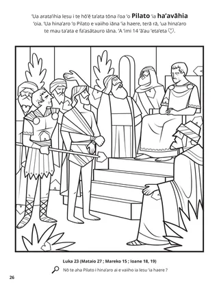 Jesus’s Trial before Pilate coloring page