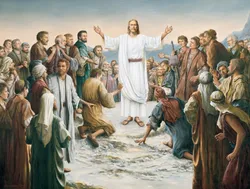 Christ teaches the multitude