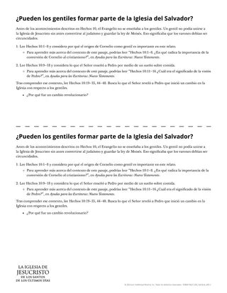 Volante: ¿Pueden los gentiles formar parte de la Iglesia del Salvador?