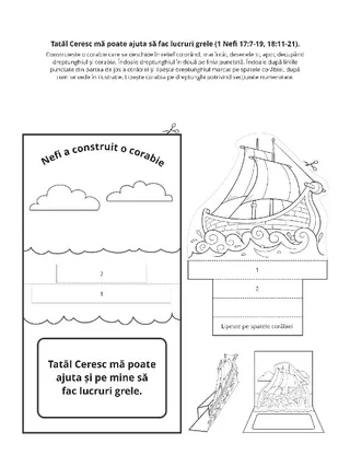 Pagină cu activități: Dumnezeu mă ajută să țin poruncile Sale