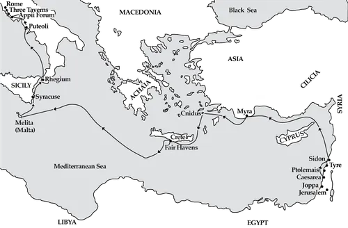 map of Paul’s journey