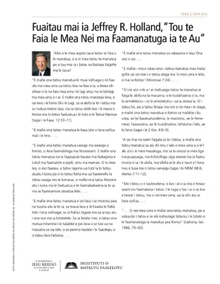 handout, Holland talk