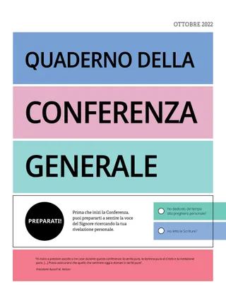 Quaderno della Conferenza generale