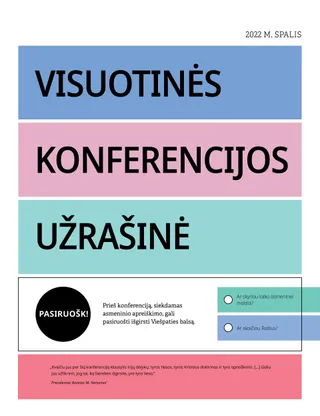 Visuotinės konferencijos užrašinė