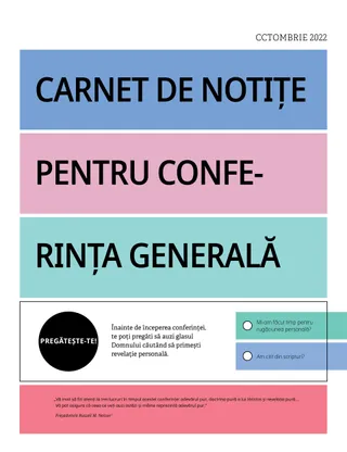 Carnet de notițe pentru conferința generală