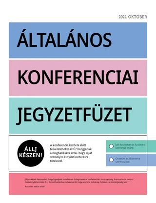 Általános konferenciai jegyzetfüzet