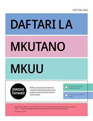 Daftari la Mkutano Mkuu