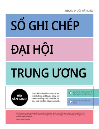 Sổ Ghi Chép Đại Hội Trung Ương