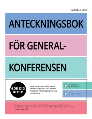 Anteckningsbok för generalkonferensen