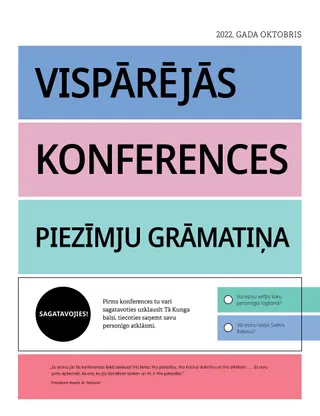 Vispārējās konferences piezīmju grāmatiņa