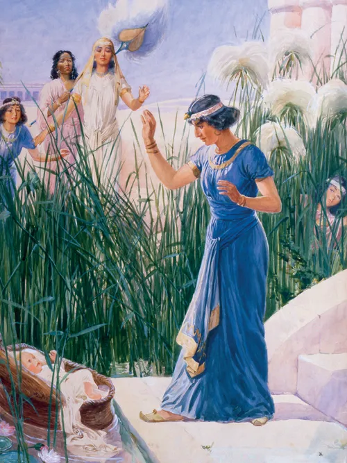 Pharaoh’s daughter finding baby Moses