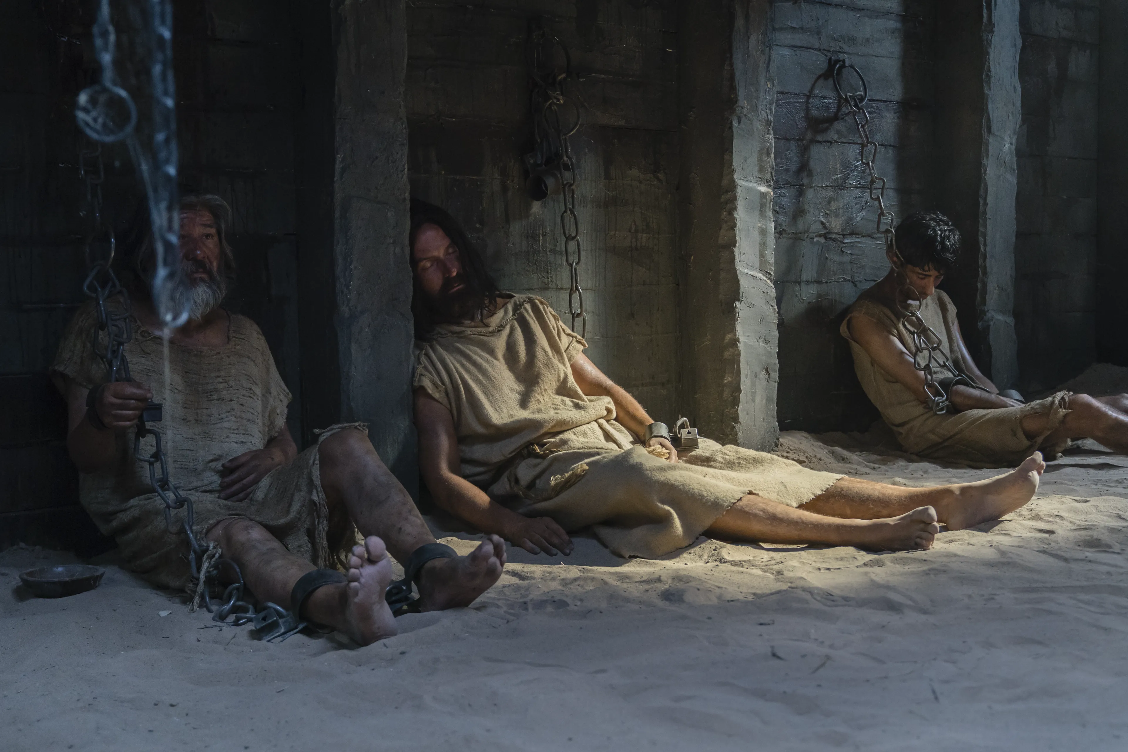 Abinadi is chained in King Noah's prison.