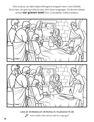 Jesus’s Burial coloring page