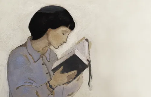 woman reading the scriptures