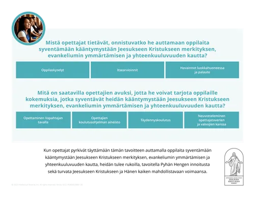 Seminaarien ja instituuttien (S&I) tavoite, s. 3