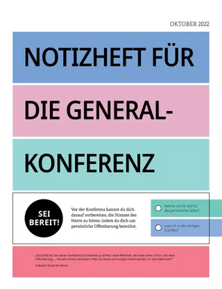 Notizheft für die Generalkonferenz