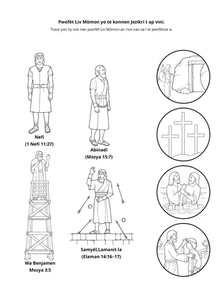 paj aktivite: Pwofèt Liv Mòmon yo te konnen Jezikri t ap vini