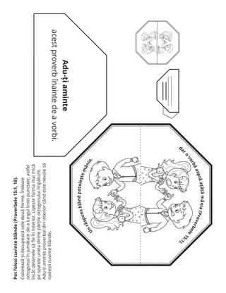 Pagină cu activități pentru Societatea Primară – Pot folosi cuvinte amabile.