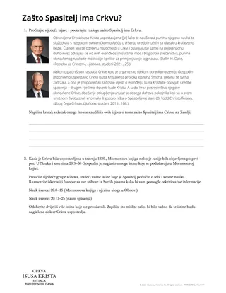 Why Does the Savior Have a Church?