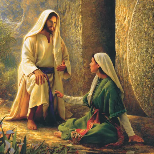 resurrected Jesus Christ with Mary Magdalene