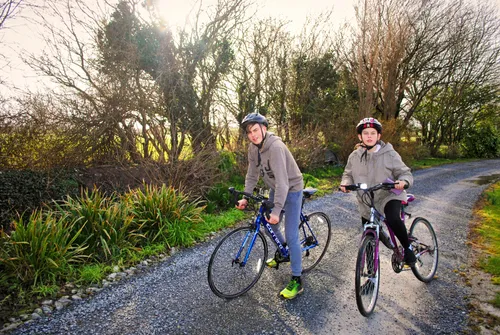brother and sister cycling