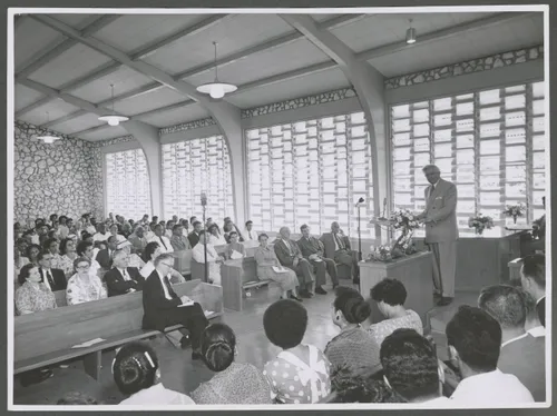 David O. McKay dedicating meetinghouse