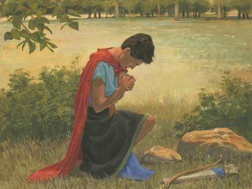 And my soul hungered; and I kneeled down before my Maker, and I cried unto him in mighty prayer and supplication for mine own soul; and all the day long did I cry unto him; yea, and when the night came I did still raise my voice high that it reached the heavens. Chapter 11-3 (Enos 1:4)