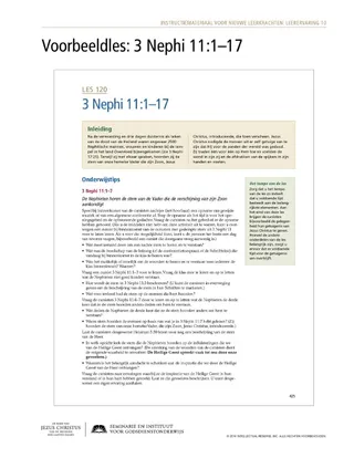 uitreikblad, Voorbeeldles