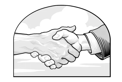 Two men shaking hands