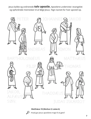 The Twelve Apostles coloring page