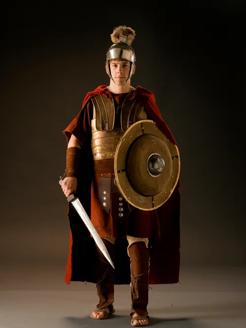 man in New Testament era armor