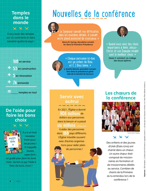 nouvelles de la conférence