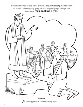 Moses Saw the Earth coloring page
