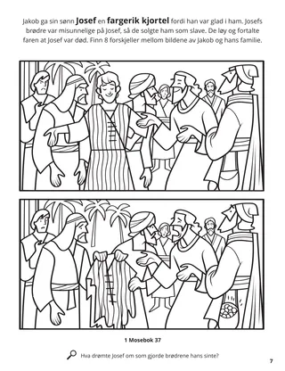 Joseph’s Coat of Many Colors coloring page