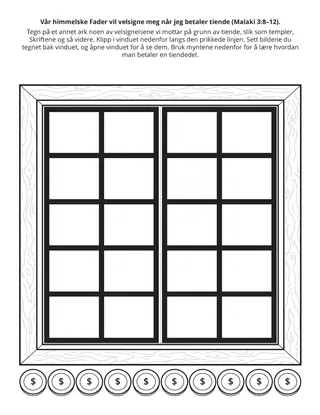 aktivitetsside: Vår himmelske Fader vil velsigne meg når jeg betaler tiende