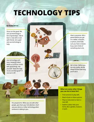 pictures of kids playing outside and on a phone screen