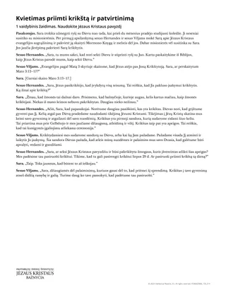 Kvietimo priimti krikštą ir patvirtinimą išsakymas