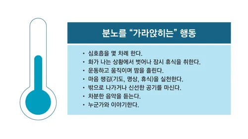 분노를 진정시키는 행동 그림