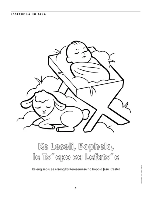 Leqephe la ho taka la PDF lesea Jesu sejelong le konyana