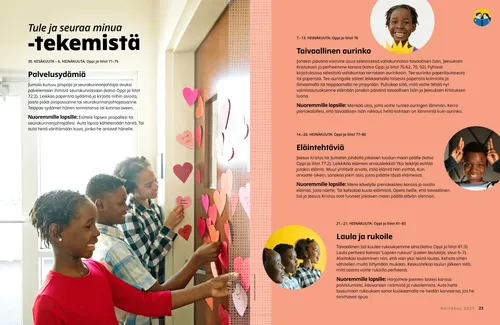 Hymyilevä lapsi pitelee paperista tehtyä aurinkoa